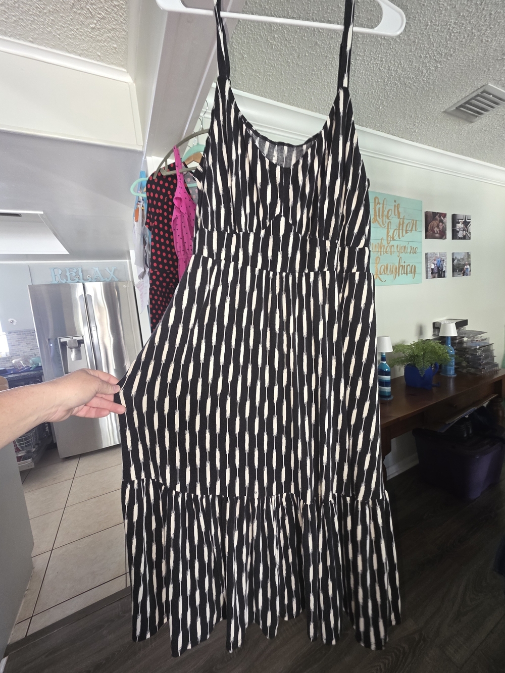 torrid Black & White Striped Midi Sundress